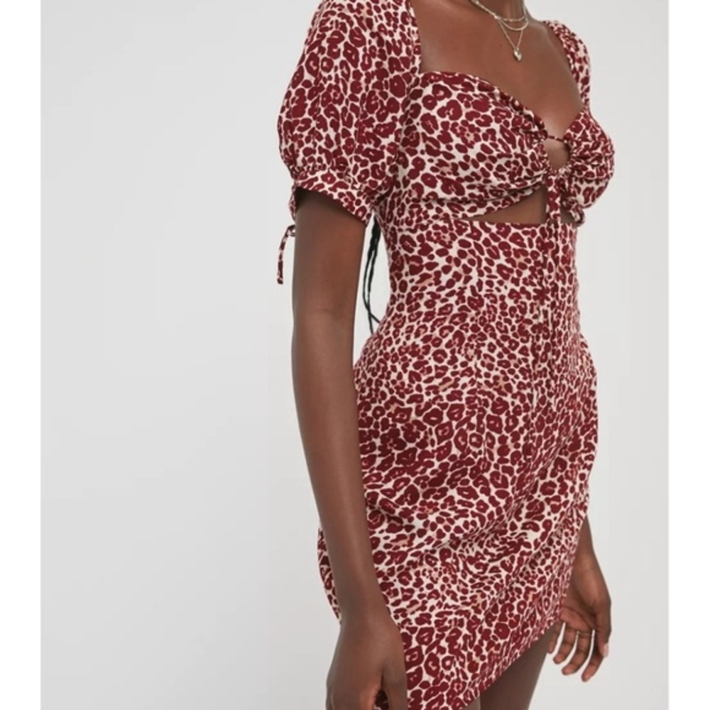 Urban Outfitters Red Leopard Mini Dress